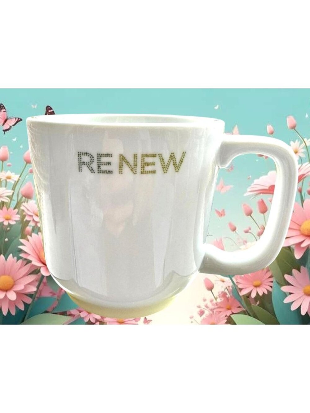 Starbucks Renew Cup Mug 2009 Coffee White Porcelain Recyled Clay 14oz New No Box